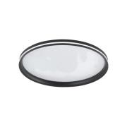 LED-Deckenlampe Isy, schwarz, Ø 55 cm, Metall, CCT, dimmbar
