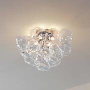 Lucande Deckenleuchte Diborah, klar, Ø 49 cm, Glas, G9