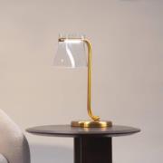 Maytoni LED-Tischleuchte Cabaret, messing/klar, Höhe 48,5 cm