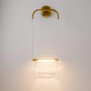 Maytoni LED-Wandleuchte Cabaret, messing, Glas, Länge 23 cm