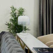 Maytoni LED-Tischleuchte Spirito, weiß, Glas, Höhe 42 cm