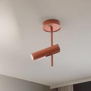 Deckenspot Leda 1, ziegelrot, 1-flammig, Höhe 34 cm