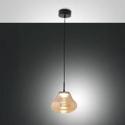 LED-Pendelleuchte Deva, amber, Glas, Ø 25 cm, CCT, dimmbar