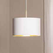 Hängelampe Soho zylindrisch 1fl. Ø 40cm weiß/gold
