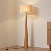 Lucande Stehleuchte Fabrena, naturfarben, Bambus, Höhe 138cm