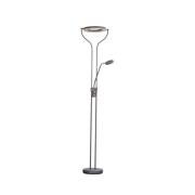 LED-Stehlampe Davos, sandgrau, Höhe 180 cm, 2-flg., CCT