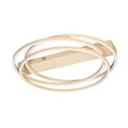 LED-Deckenlampe Kiku, Ø 56 cm, sandfarben, Metall, CCT