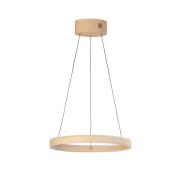 LED-Hängelampe Silvio, Ø 50 cm, sandfarben, Metall, CCT,