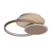 LED-Deckenlampe Tomo, greige/sandfarben, 40 cm, Metall, CCT