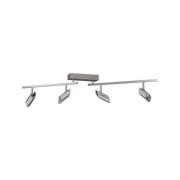LED-Deckenstrahler Risell, Länge 104 cm, aluminiumfarben