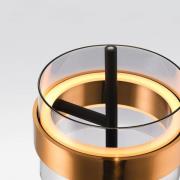 LED-Tischlampe Inside, messingfarben/rauchgrau, Höhe 49 cm