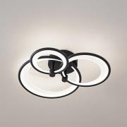 Lindby LED-Deckenlampe Sorma, schwarz, CCT, dimmbar