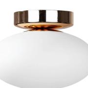 Deckenlampe Ufo, gold/weiß, Ø 18 cm, Glas, G9