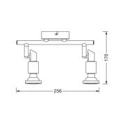 OSRAM Deckenstrahler, silber, Metall 2-flg. GU10-LED 2.700 K