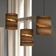 OSRAM Hängelampe CYLINDER, 3-flg., braun, Ø 20 cm, Wellpappe