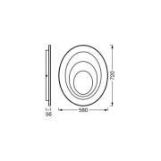 OSRAM LED-Deckenleuchte ORBIS SPIRAL OVAL, Ø 72 cm weiß 63 W