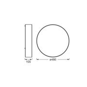 OSRAM Deckenleuchte ORBIS PARIS, schwarz, Ø 48 cm Textil E27