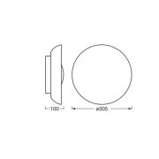OSRAM Deckenleuchte ORBIS MILAN, schwarz Ø 31 cm Metall/Glas