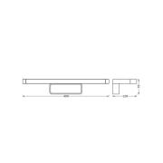 OSRAM LED-Wandlampe ORBIS DISC BAR, schwarz, 40 cm, IP44 CCT