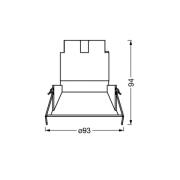 OSRAM LED-Einbauspot TWIST, weiß/silber, 840 Ø 9,3 cm Metall