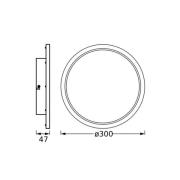 OSRAM LED-Deckenleuchte BATHROOM, schwarz, Ø 30 cm, IP44 CCT