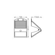 OSRAM LED-Solar-Wandlampe ENDURA FLOOD BUTTERFLY, 4 W Sensor