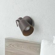Wandleuchte Funk in dunklem Braun