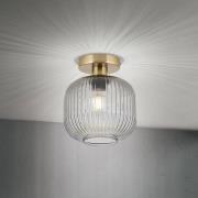 Deckenleuchte Carneval, rauchgrau, Ø 20 cm, Glas, E27