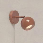Wandlampe Pop, braun, Breite 10 cm, Metall