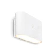 LED-Akku-Wandlampe Chat, weiß, 16 cm, Kunststoff, Sensor