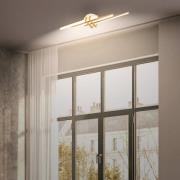 LED-Deckenlampe Tinka, hellgrau/braun, Länge 78 cm