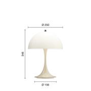 Louis Poulsen LED-Akkulampe Panthella 250, beige, IP44