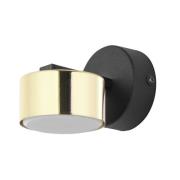 Wandleuchte Dallas, einflammig, schwarz-gold