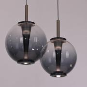 PURE LED-Pendellampe E-Infinity grau/rauchgrau 198 cm,10-flg