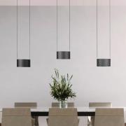 PURE LED-Hängelampe Clipse, grau, Länge 110 cm, CTT, 6-flg.