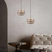 PURE LED-Hängelampe Falling Rings, bronze Ø 13 cm, CCT