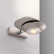 PURE LED-Wandlampe Oculis, silberfarben 30 cm, Eisen, 2-flg.