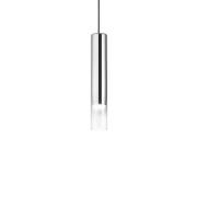 Ideal Lux Hängeleuchte Look, chromfarben/klar, Ø 6 cm, Glas