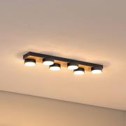 Envostar Laurent Deckenleuchte mit Holz 6-flammig