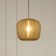 Lindby Hängeleuchte Helin, schwarz, Ø 35 cm, Stoff