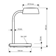 LED-Schreibtischleuchte MAULabby, blau, Höhe 30 cm
