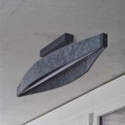 OSRAM LED-Deckenlampe Decor Flat Felt, grau, Filz, 3.000 K