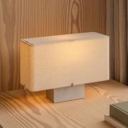 Audo Tischlampe Nonna alu-/sandfarben Höhe 24cm Metall/Stoff