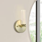 LED-Bad-Wandlampe Aberdeen, Höhe 24 cm, messingfarben Metall