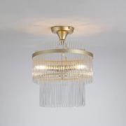Deckenlampe Lara, Ø 35 cm, goldfarben/klar, Glas/Metall