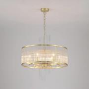 Hängelampe Lara, Ø 55 cm, goldfarben/klar, Glas/Metall