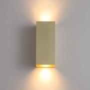 Wandlampe London Square, goldfarben, Höhe 15 cm, 2-flg.