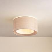 Lindby Deckenleuchte Soula, Ø 40 cm, beige, Kunststoff, E27