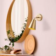 Wandleuchte Evander, goldfarben, Metall, Höhe 21 cm, E27