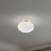 Deckenlampe Ufo, gold/weiß, Ø 18 cm, Glas, G9